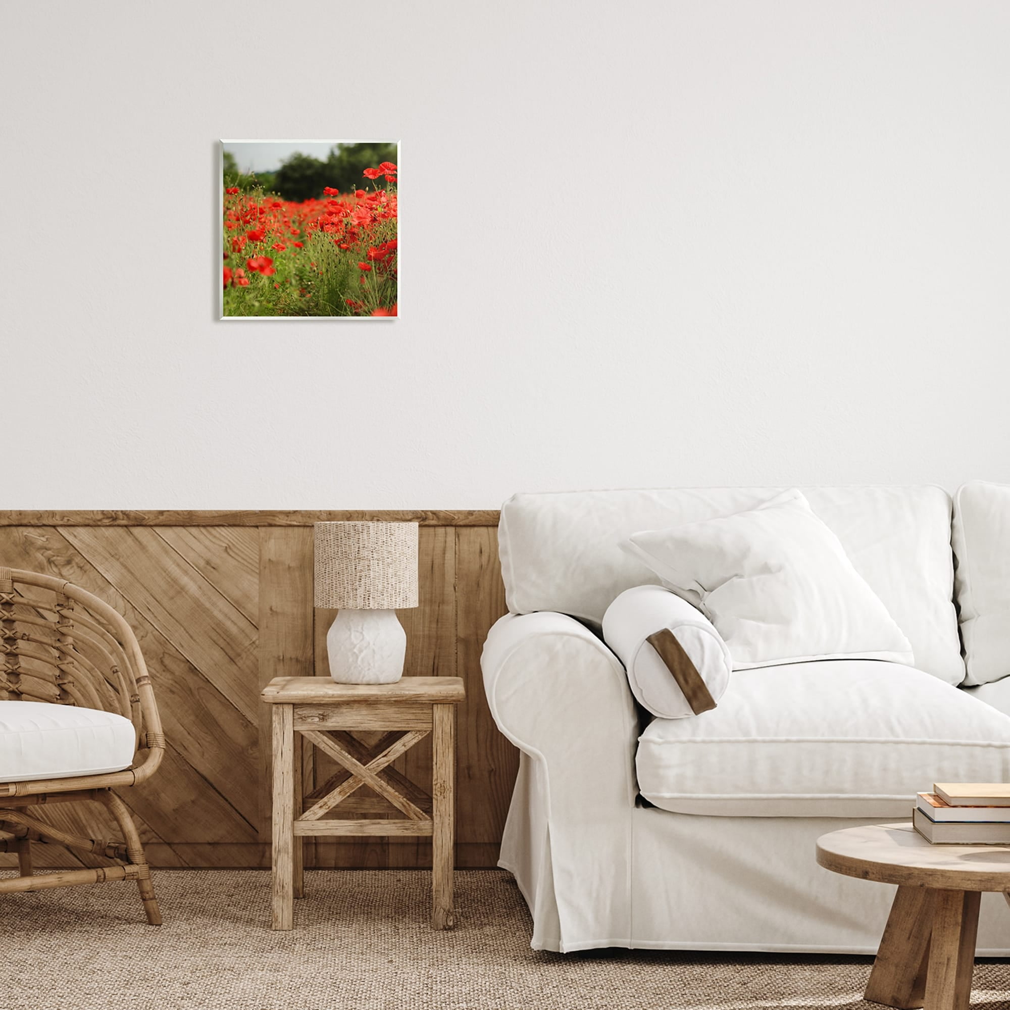 Stupell Industries Brilliant Red Poppy Meadow Scenic Flower Blooms Photograph Unframed Art Print Wall Art, Design by Dan Meneely