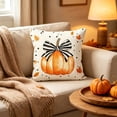 thumbnail image 7 of Halloween Pillow Cover 18x18 Inch Vintage Spooky Fall Festive Throw Pillow Case Soft Decorative Cushion Cover with Hidden Zipper,for Home Couch Bed Indoor Outdoor, 7 of 7