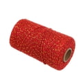 thumbnail image 6 of 109 Yard 2mm Colourful Gold Thread Cotton Cord Bakers Twine DIY Crafts Gift Wrapping Christmas Wedding Home Decor String Rope,Red + gold, 6 of 6