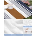 thumbnail image 6 of Modern Brown Blue Beach Towels Oversized Super Absorbent, Boho Contemporary Geometric Striped Lightweight Bath Towel Quick Dry Sets For Bathroom/Pool/Rv Camping/Beach Play/Gym Room/Picnic 30"x60", 6 of 8