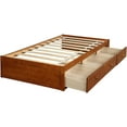 thumbnail image 2 of Harper & Bright Designs Twin Size Wood Platform Bed with 3 Drawers Storage Bed, Oak, 2 of 5