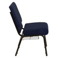 thumbnail image 4 of Bowery Hill Patterned Church Stacking Chair in Navy Blue, 4 of 6