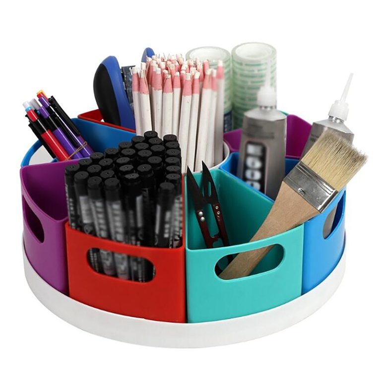 Wiueurtly Arts And Crafts for Kids Ages 8-12 Girls Drawing Office Desk  Organizer with 6 Compartments Drawer