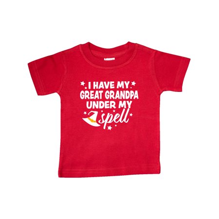 

Inktastic I Have My Great Grandpa Under My Spell with Cute Witch Hat Gift Baby Boy or Baby Girl T-Shirt