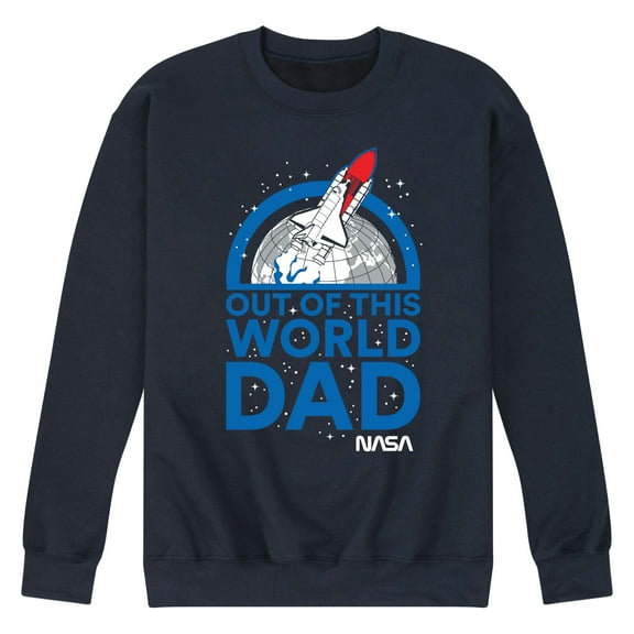 NASA - Out Of This World Dad - Father's Day - Men's Crew Neck Fleece Pullover