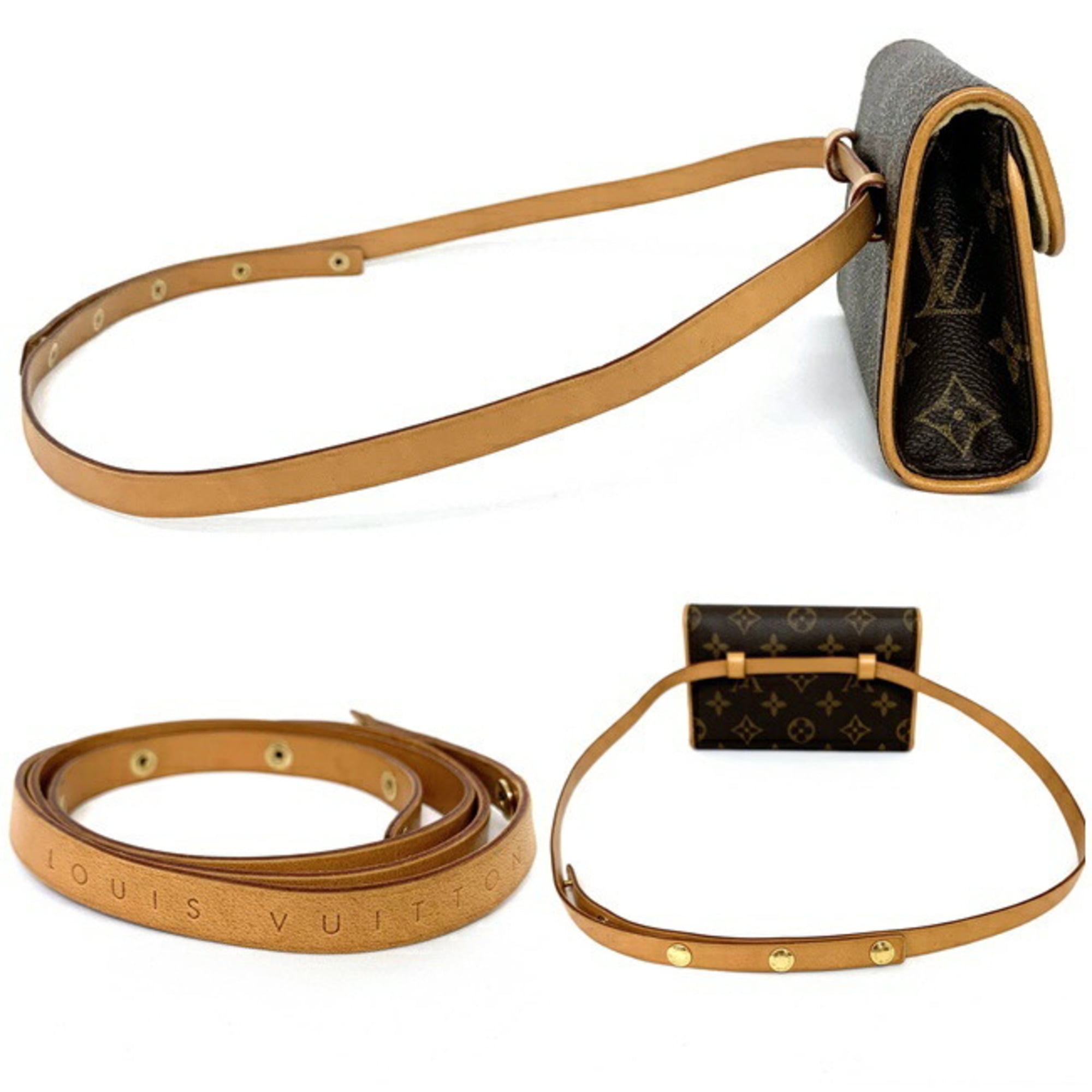 Louis Vuitton Pochette Florentine Belt Bum Bag #XS Monogram M51855