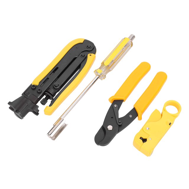 Juego de alicates coaxiales pelador de crimpadora coaxial preciso multifuncional conveniente para cables RG59 RG6 RG11 RG-58/59/62/6/6QS/3C/4C/5C LHCER Otros