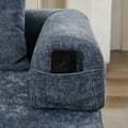thumbnail image 6 of Aukfa Convertible Sleeper Sofa Bed King Floor Futon Couch for Living Room Bedroom, Chenille, Blue, 6 of 10
