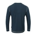 thumbnail image 2 of ZIMEGO Mens Long Sleeve Waffle Henley - Thermal Shirt, Pocket, Navy, Large, 2 of 7