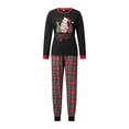 thumbnail image 1 of Christmas Family Pajamas Long Sleeve Tree Print Tops Plaid Pants, 1 of 9