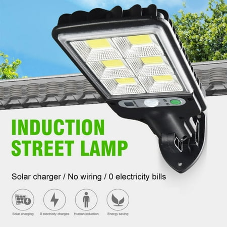 

THREN 72COB Solar Powered Street Wall Light PIR Motion Sensor Dimmable Lights Outdoor Waterproof Night Light Street Light Remote Control Upgraded Radar Light