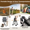 thumbnail image 4 of Topcobe 360° Swivel Portable Hunting Chair with Adjustable Legs and Armrests, Outdoor Furniture-Black, 4 of 7