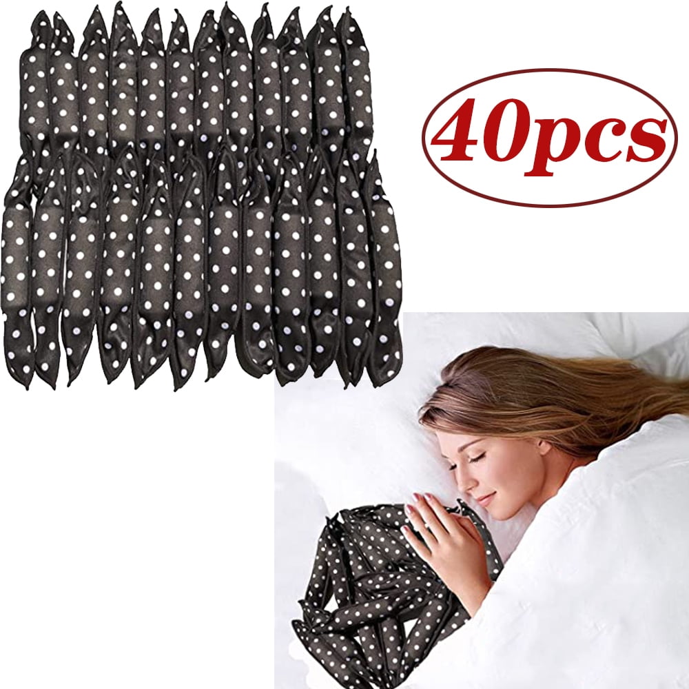 Dicasser 40 pieces soft sleep hair rollers pillow sponge hair rollers stain heatless sleep in