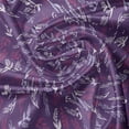thumbnail image 7 of Ambesonne Leaf Valance & Curtain, Abstract Floral Leaves Pattern, 55"x36", Quartz Dark Magenta, 7 of 7