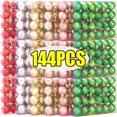 thumbnail image 2 of Juego de 144/24 mini bolas navideñas galvanizadas, colgante para árbol de Navidad, adorno colgante para fiesta de Año Nuevo, decoración del hogar, 2 of 5