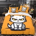 thumbnail image 3 of Ensemble de Housse de Couette Logo Chat Ensembles de Literie pour Enfants Garçons Filles Housse de Couette Imprimée 3D Couvre-Lit Art Mignon Housse de Couette Collection Chambre Ensembles 3 Pcs, 3 of 5