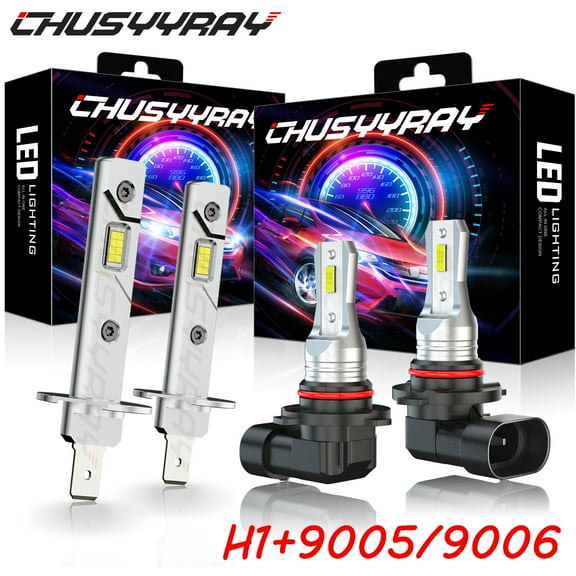 For Lexus LX470 1998-2007 LED 9005/H10 H1 Headlight Kit High Low Beam Bulbs，Pack of 4