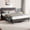 Smoky Grey, variant on Queen Bed Frame No Box Spring Needed, Platform Bed Frame with Upholstered Velvet Headboard, Wood Slat Support, Noise-Free, Smoky Grey