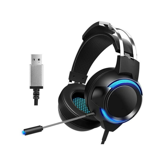 7.1 Sound Effect Stereo Headphone Comfortable LED Headset With Mic For PC Laptop Videogames No.1