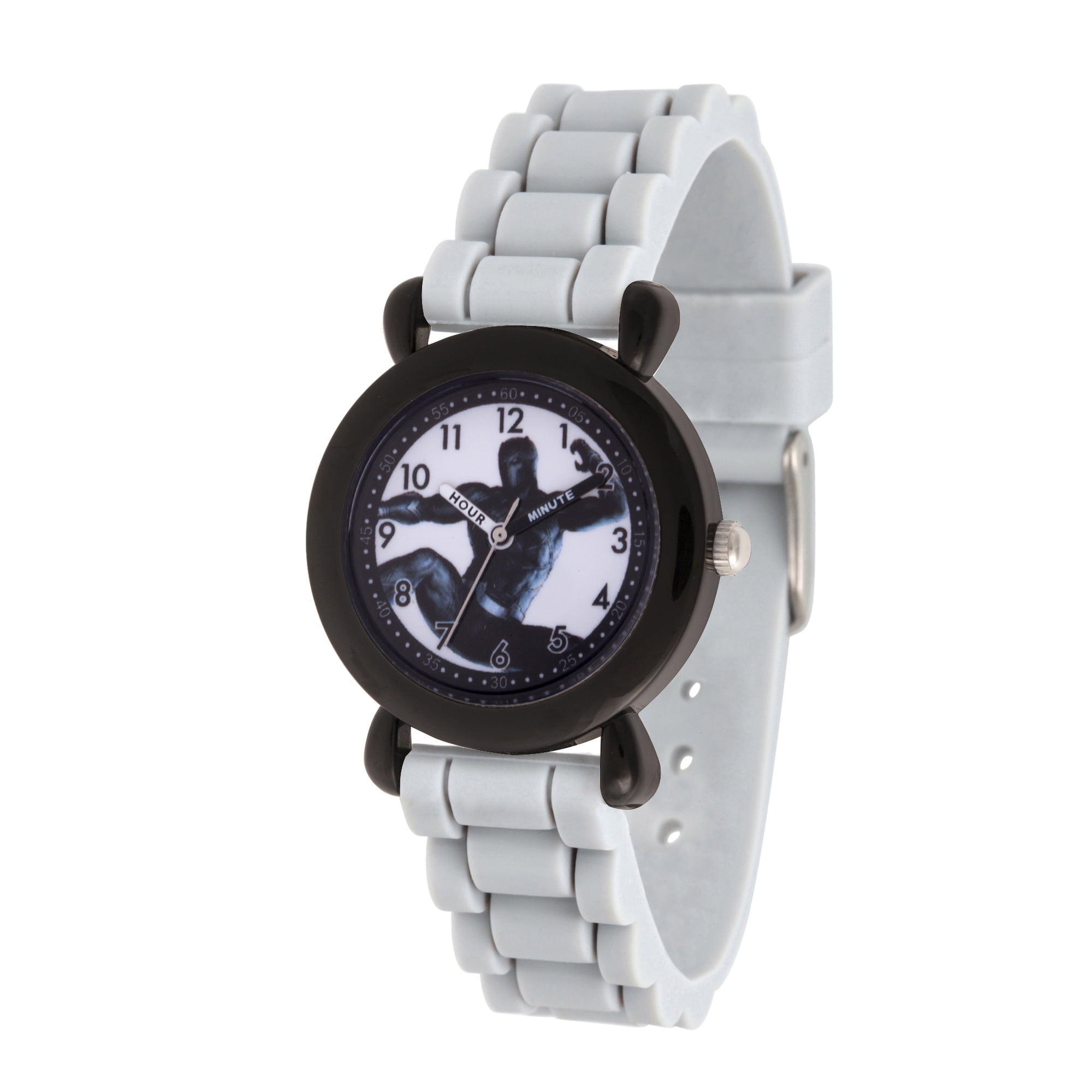 Marvel Black Panther Boys' Plastic Watch, 1-Pack