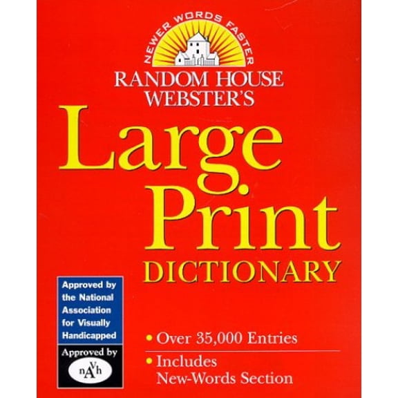 Pre-Owned Random House Webster's Large Print Dictionary (Paperback) 0375701060 9780375701061