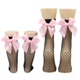 thumbnail image 1 of Chaussettes Résille pour Femmes Chaussettes Hautes en Maille Bas de Mode avec Noeud en Satin, 1 of 6