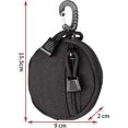 thumbnail image 3 of LAICAIW Outdoor Circle Carrying Key Holder Case Small Zipper Coin Purse Keychain Wallet, Khaki(2 Pack), 3 of 7