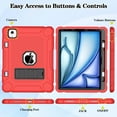thumbnail image 4 of SUPNICE Case for iPad Air 11 inch M2 2024 Air 6th /10.9 Air 5th 2022/Air 4th 2020, Protective Cover with Kickstand Case for iPad Air 6 5 4 Generation, Red, 4 of 7