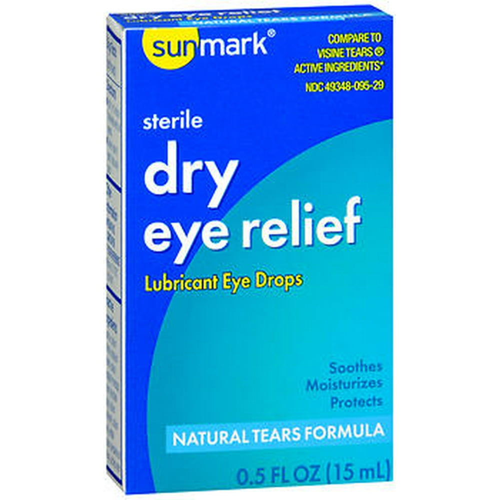 Sunmark Sterile Dry Eye Relief Lubricant Eye Drops, 0.5 Fl. Oz