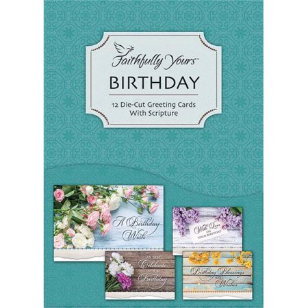 Faithfully Yours 166963 Birthday CardBoxed  Bouquet  Box of 12