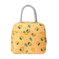 thumbnail image 2 of Insulated Lunch Bag with Front Pocket, Reusable Thermal Tote for Work and Picnic, Oxford Cloth Cooler Bag for Men and Women, Large Capacity Lunch Box, Yellow Color, 1 Piece, 2 of 8