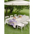 thumbnail image 4 of Outdoor Tablecloth with Umbrella Hole for Patio/Picnic/Party/Camping, Purple Weeping Floral Waterproof Table Cloth Rectangle Table Cover Washable, Spring Summer Pastoral Flowers Rustic (60"x 84"), 4 of 8