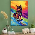 thumbnail image 2 of Beauceron Dog Skiing Stretched Canvas Size 8x12 – Funny Beauceron Dog Playing Skiing Canvas Wall Art for Sports Lovers, Pet Lovers, Home Decor, 2 of 5
