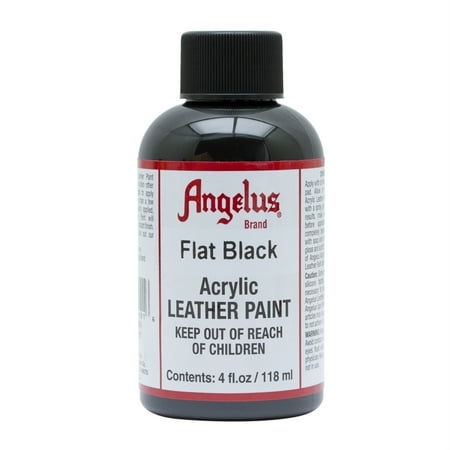 UPC: 0086366741016 | Angelus® Acrylic Leather Paint  4 oz.  Flat Black