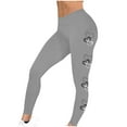 thumbnail image 5 of VgaVtl Leggings for Women High Waist Elastic Gray Pants Women Slim Casual Activewear Slim-Leg Valentine's Day Print Pants, 5 of 6