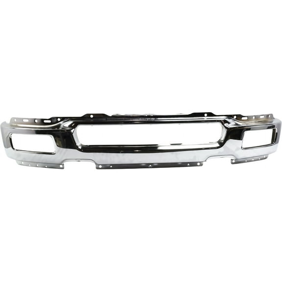 Bumper Compatible with FORD F-150 2004-2005 Lower Face Bar Chrome with Fog Light Holes New Body Style To 8-8-2005