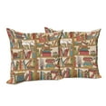 thumbnail image 6 of Ambesonne Colorful Throw Pillow Cover 2 Pack, Nerd Bohem Cat Kitten, 20", Multicolor, 6 of 6