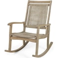 thumbnail image 1 of Noble House Lucas Outdoor Rustic Wicker Rocking Chair Light Brown/Multi-Brown, 1 of 8