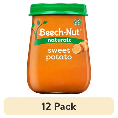 (12 pack) Beech-Nut Naturals Stage 1 Baby Food, Sweet Potato, 4 oz Jar
