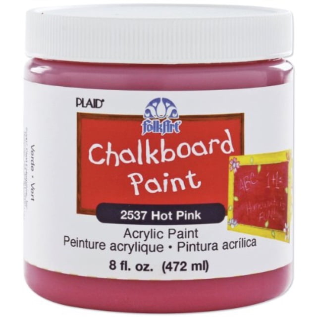 folkart chalkboard paint in assorted colors (8 ounce), 2537 hot pink