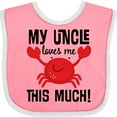 thumbnail image 3 of Inktastic Uncle Loves Me Childs Crab Boys or Girls Baby Bib, 3 of 4