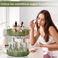 thumbnail image 4 of Organizador De Maquillaje Cosméticos Rotación Acrílico 360° 2 niveles verde, 4 of 5
