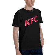 Kfc Logo Men'S Basic Short Sleeve T-Shirt Vogue Black X-Large