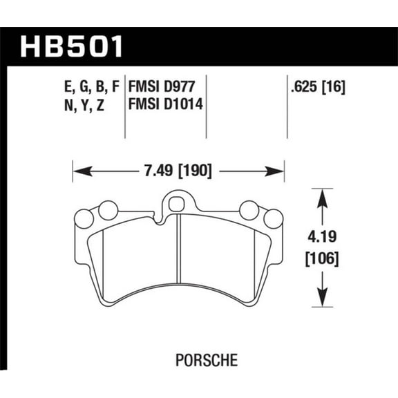 Hawk 2007-2014 Audi Q7 Premium HPS 5.0 Front Brake Pads