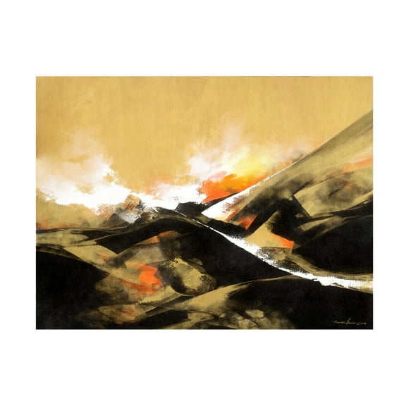 Canvas Wall Art - Thomas Leung 'The Golden Time' Wall Art for Living Room, Bedroom, or Office Décor by Trademark Fine Art - 19 x 14 Inches