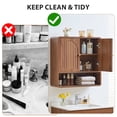 thumbnail image 4 of Wirrytor Fluted Wooden Medicine Cabinet Storage, Brown Bathroom Wall Cabinet with 2 Doors Adjustable Shelf and Towels Bar, 4 of 9