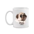 thumbnail image 1 of Pug Love Portrait Mug  -Image by Shutterstock,, 1 of 4