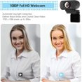 thumbnail image 2 of 1080P Webcam with Microphone, HD Webcam Web Camera with Tripod Stand, Widescreen USB Computer Camera, Streaming Mic Web cam for Online Calling/Conferencing,Facetime/YouTube Desktop Laptop PC, 2 of 7