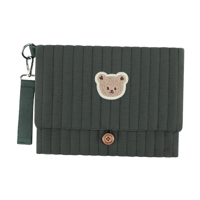 Organizador de pañales plegable, bolsa de tela para bebés, bolsa portátil multifuncional para pañales, para cochecito, para ir de compras, visitar, verde