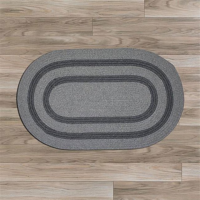 Colonial Mills Rug GW23R060X096 5 x 8 ft. Graywood Braided Rug Gray